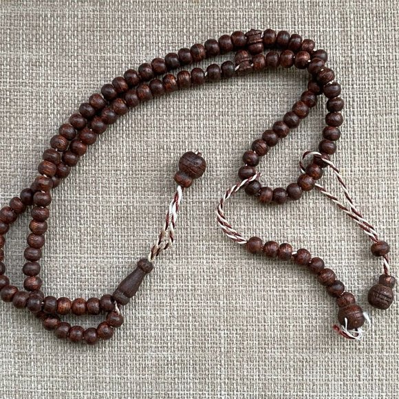 Tasbeeh Handmade Real Wood Dark Brown Beads Islamic Religious Beads Prayer Beads - Picture 7 of 10